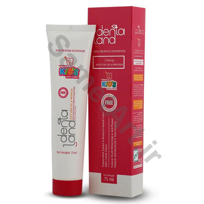 خمیردندان-کودک-آلوپروپولیس-دنتالند-حاوی-ژل-آلوئهورا-و-بره-موم-با-طعم-آبنبات-نعناعی